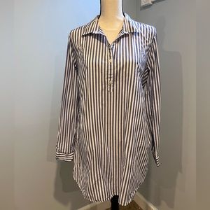 Maternity Striped Collared Shirt